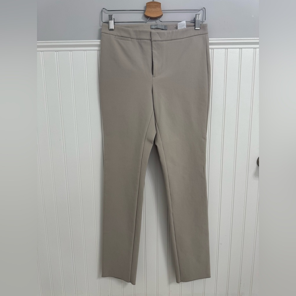 Vince Business Casual Tan Straight Leg Pants Size 6 excellent condition